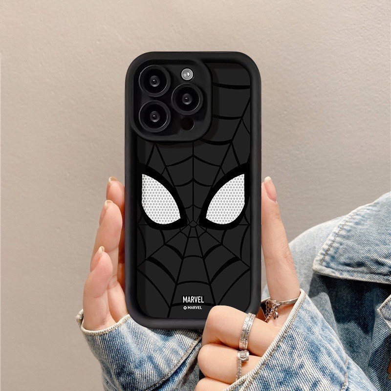 Ốp Lưng iPhone Camera Viền Cao Mắt Nhện Mềm Chống Sốc, Cao Cấp - iP 7/8/X/XS/XR/11/12/13/14/15/16/17/Plus/Air/Pro/Max