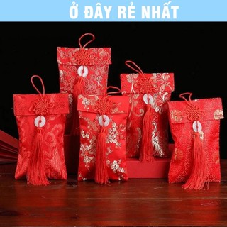 🌸BÁN CHẠY🌸 [TRỢ GIÁ TẾT] Bao Lì Xì Vải Gấm Nhiều Hoa Văn Cao Cấp Cưới Hỏi, Ngày Tết