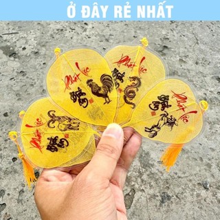 🌸ĐÃ XIN L.Ộ.C🌸 Lá Bồ Đề 12 con giáp chữ thư pháp Tài Lộc Bình An bỏ ốp điện thoại - HÀNG THỦ CÔNG LOẠI 1