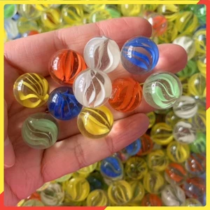 SET 2KG Viên Bi Ve Thủy Tinh Trong Suốt Nhiều Màu 16mm - Bi ve dùng làm đồ chơi cho bé