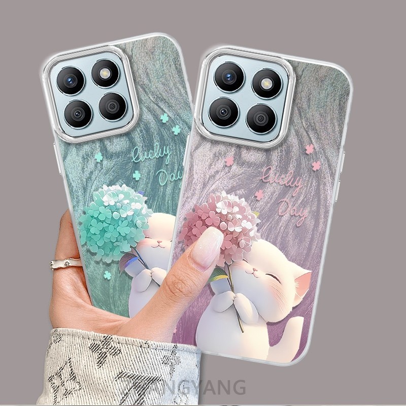 Ốp Lưng Dành Cho Honor x8b x8a x8 Gradient màu lông gạc silicon TPU Vỏ Điện Thoại Hoạt Hình Dễ Thương Điện Thoại Vỏ Mềm