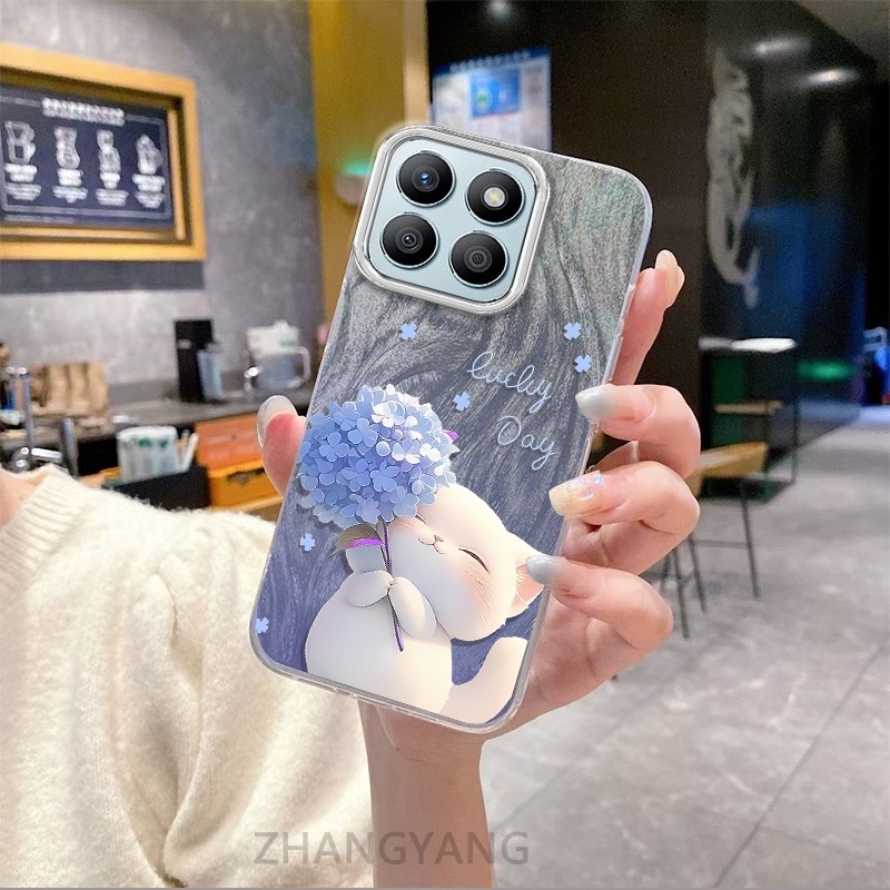 Ốp Lưng Dành Cho Honor x8b x8a x8 Gradient màu lông gạc silicon TPU Vỏ Điện Thoại Hoạt Hình Dễ Thương Điện Thoại Vỏ Mềm