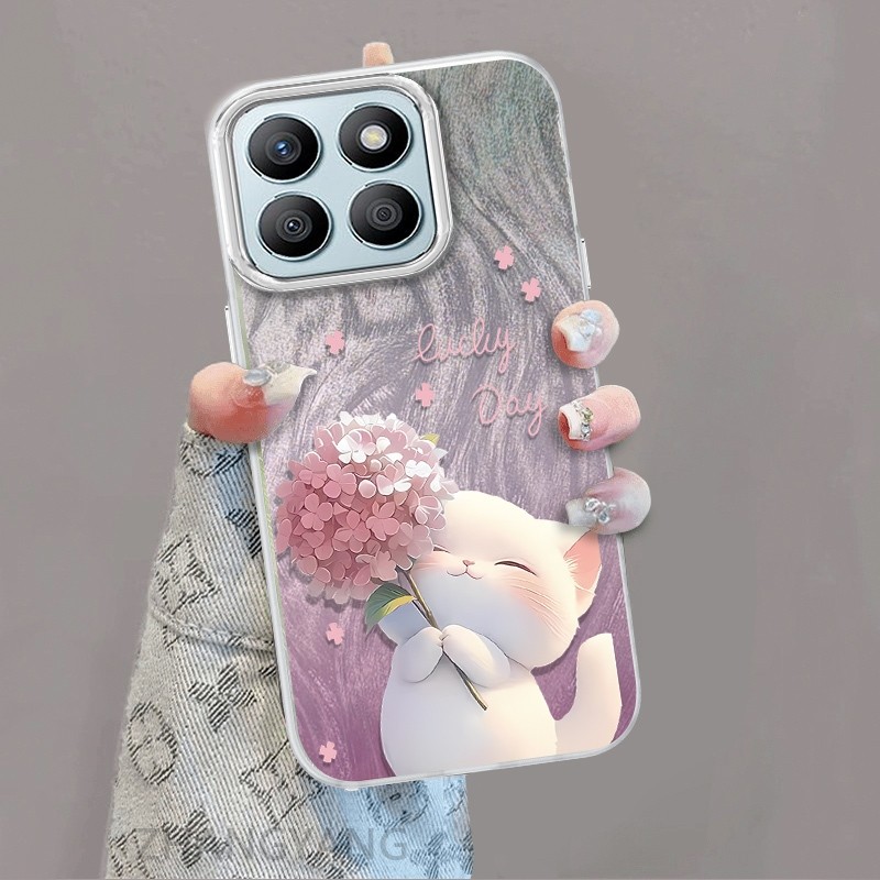 Ốp Lưng Dành Cho Honor x8b x8a x8 Gradient màu lông gạc silicon TPU Vỏ Điện Thoại Hoạt Hình Dễ Thương Điện Thoại Vỏ Mềm