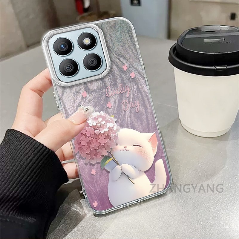 Ốp Lưng Dành Cho Honor x8b x8a x8 Gradient màu lông gạc silicon TPU Vỏ Điện Thoại Hoạt Hình Dễ Thương Điện Thoại Vỏ Mềm