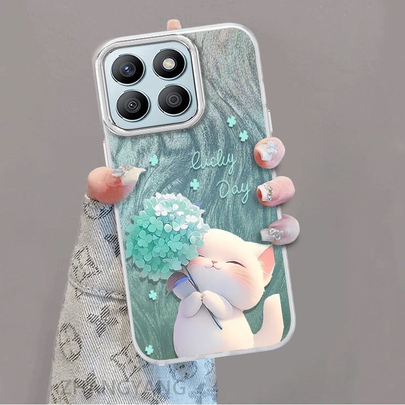 Ốp Lưng Dành Cho Honor x8b x8a x8 Gradient màu lông gạc silicon TPU Vỏ Điện Thoại Hoạt Hình Dễ Thương Điện Thoại Vỏ Mềm