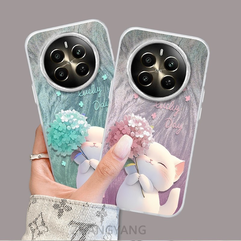Ốp Lưng Cho realme 12 5G 12x 5G 12 Pro 12 Pro Plus Màu Gradient Lông gạc Silicon TPU Vỏ Điện Thoại Hoạt Hình Dễ Thương Điện Thoại Vỏ Mềm