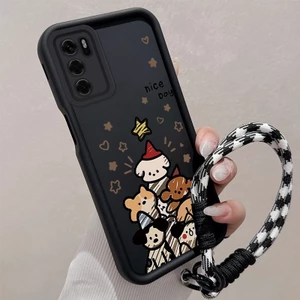 Ốp Lưng Cho OPPO A16 Vỏ Điện Thoại Silicon Thẩm Mỹ Dễ Thương Họa Tiết Động Vật TPU Mềm Thiết Kế Mới Với Dây Treo Cá Tính