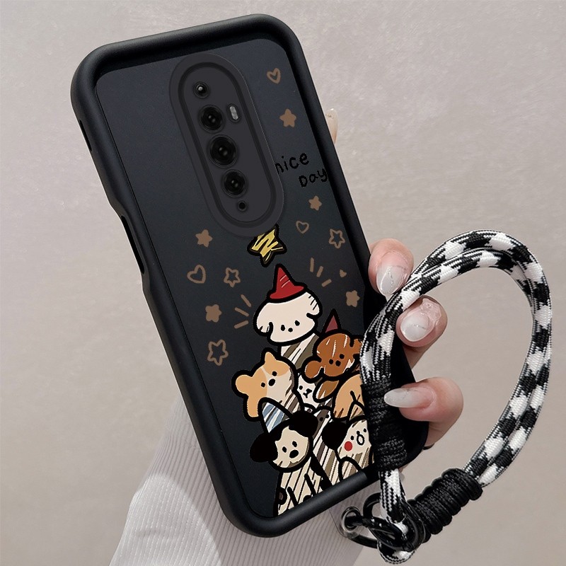 Ốp Lưng Cho OPPO Reno 2F Reno 2 Reno Vỏ Điện Thoại Silicon Thẩm Mỹ Họa Tiết Động Vật Hoạt Hình Dễ Thương TPU Mềm Thiết Kế Mới Với Dây Treo Cá Tính