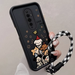 Ốp Lưng Cho OPPO Reno 2F Reno 2 Reno Vỏ Điện Thoại Silicon Thẩm Mỹ Họa Tiết Động Vật Hoạt Hình Dễ Thương TPU Mềm Thiết Kế Mới Với Dây Treo Cá Tính