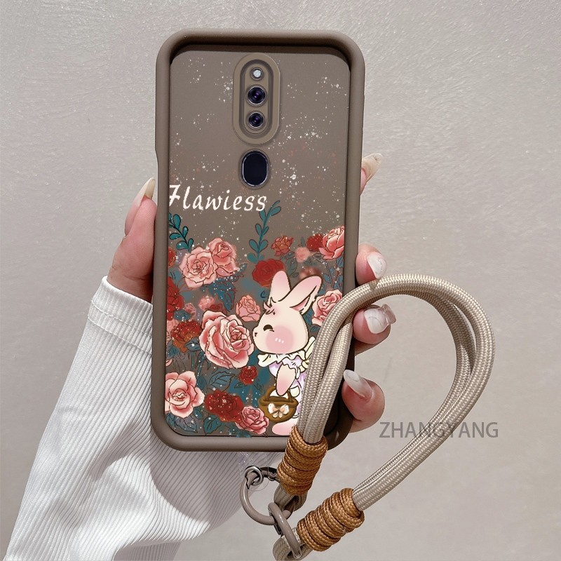 Ốp Lưng Cho OPPO F11 PRO F11 Vỏ Điện Thoại TPU Silicon Chống Rơi Thẩm Mỹ Họa Tiết Thỏ Thiết Kế Mới Vỏ Mềm Có Dây Treo