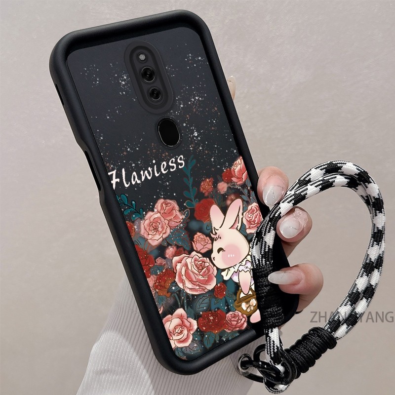 Ốp Lưng Cho OPPO F11 PRO F11 Vỏ Điện Thoại TPU Silicon Chống Rơi Thẩm Mỹ Họa Tiết Thỏ Thiết Kế Mới Vỏ Mềm Có Dây Treo