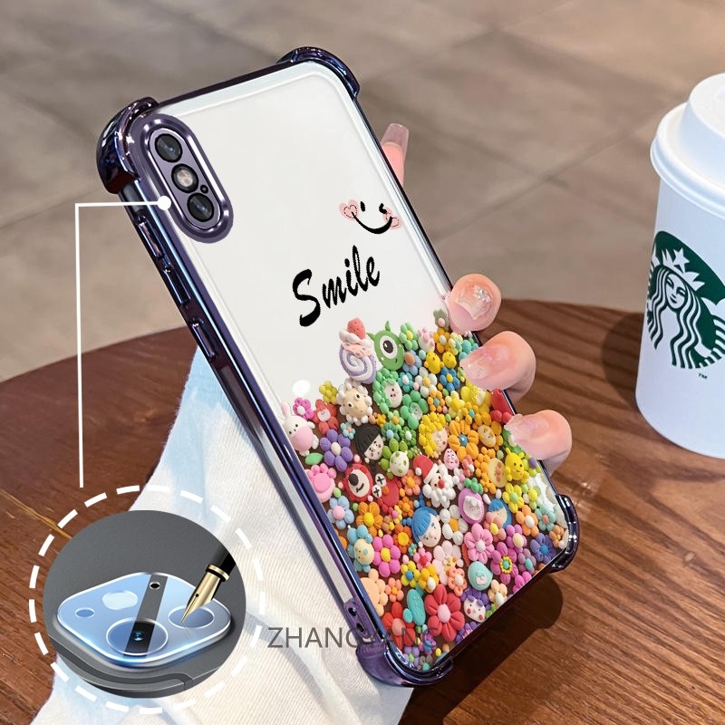 Ốp Lưng Cho iPhone X Xs Xr Xs Max Bốn Góc Túi Khí Chống Rơi Ốp Lưng Điện Thoại Silicon TPU Mềm Hoạt Hình Nhiều Họa Tiết Búp Bê