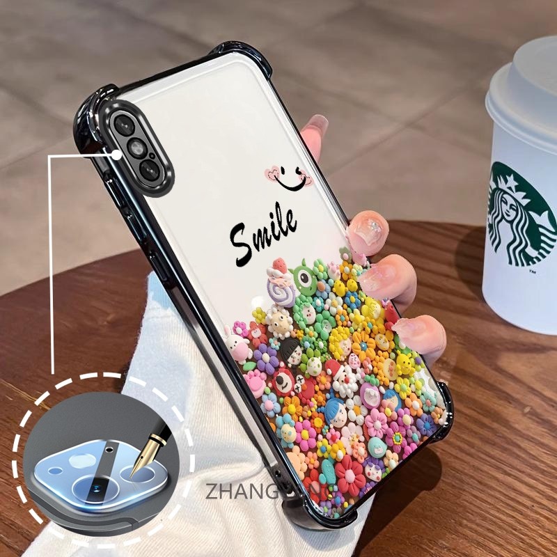 Ốp Lưng Cho iPhone X Xs Xr Xs Max Bốn Góc Túi Khí Chống Rơi Ốp Lưng Điện Thoại Silicon TPU Mềm Hoạt Hình Nhiều Họa Tiết Búp Bê