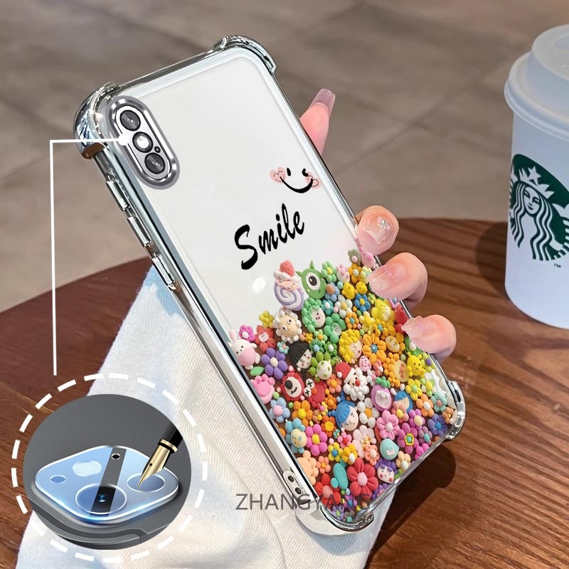 Ốp Lưng Cho iPhone X Xs Xr Xs Max Bốn Góc Túi Khí Chống Rơi Ốp Lưng Điện Thoại Silicon TPU Mềm Hoạt Hình Nhiều Họa Tiết Búp Bê