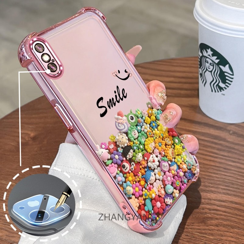 Ốp Lưng Cho iPhone X Xs Xr Xs Max Bốn Góc Túi Khí Chống Rơi Ốp Lưng Điện Thoại Silicon TPU Mềm Hoạt Hình Nhiều Họa Tiết Búp Bê