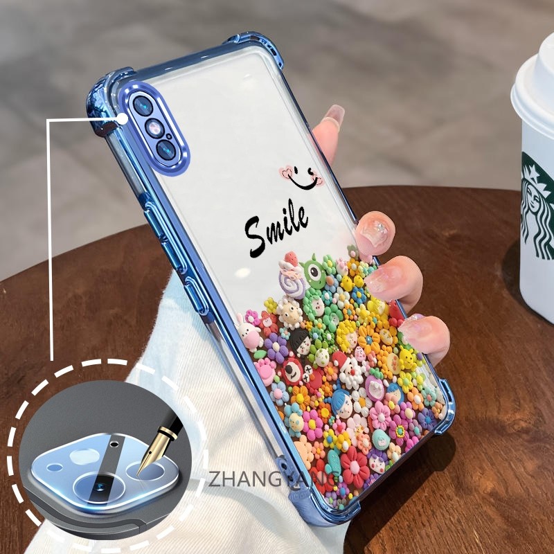 Ốp Lưng Cho iPhone X Xs Xr Xs Max Bốn Góc Túi Khí Chống Rơi Ốp Lưng Điện Thoại Silicon TPU Mềm Hoạt Hình Nhiều Họa Tiết Búp Bê