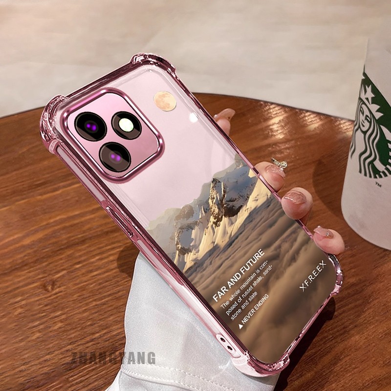 [Màu sắc mới] Ốp lưng cho Tecno spark Go 2024 spark 20 spark 20c Vỏ điện thoại họa tiết chống rơi bốn góc ốp lưng mềm silicon TPU