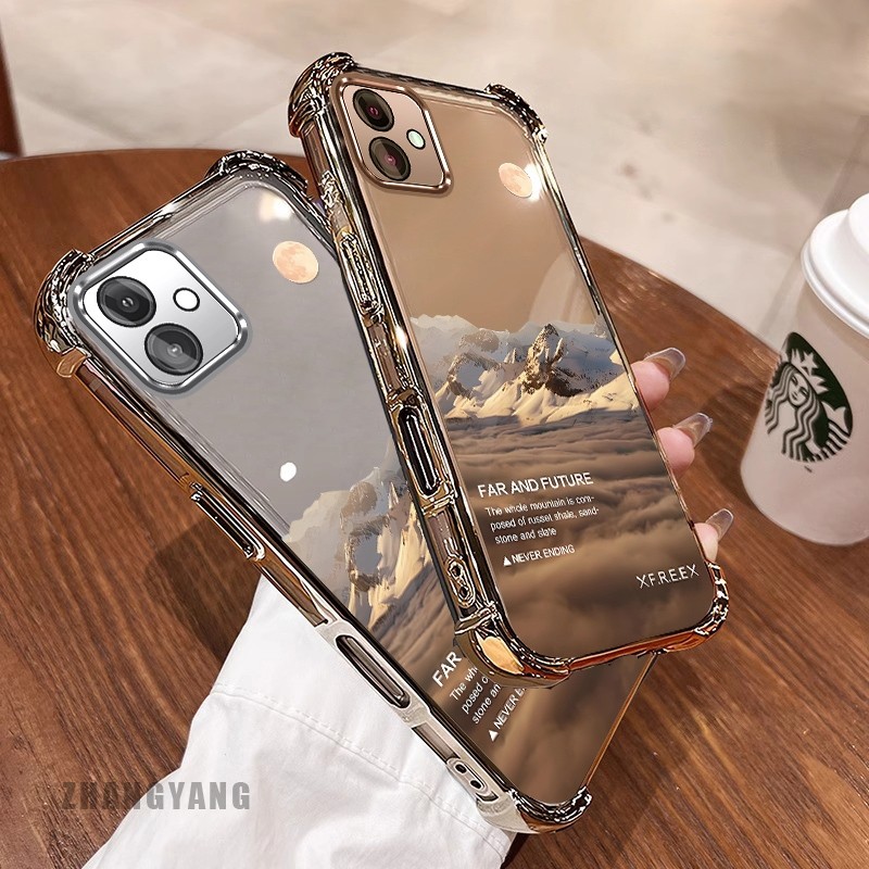 [Màu Mới] Ốp Lưng Dành Cho Samsung A06 Vỏ Điện Thoại Họa Tiết Chống Rơi Mạ Điện Bốn Góc Họa Tiết Phong Cảnh Thẩm Mỹ Vỏ Mềm TPU Silicon