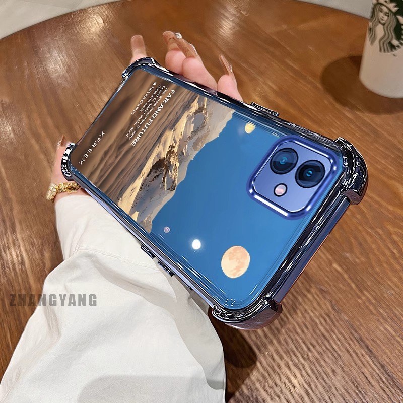 [Màu Mới] Ốp Lưng Dành Cho Samsung A06 Vỏ Điện Thoại Họa Tiết Chống Rơi Mạ Điện Bốn Góc Họa Tiết Phong Cảnh Thẩm Mỹ Vỏ Mềm TPU Silicon
