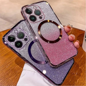 Ốp Lưng Cho Live iPhone 11 pro max 12 pro max 13 pro max 14 pro max 15 pro max 7 plus 8 plus 6 plus 6s plus 14 plus 15 plus Vỏ Điện Thoại Lấp Lánh Mạ Điện