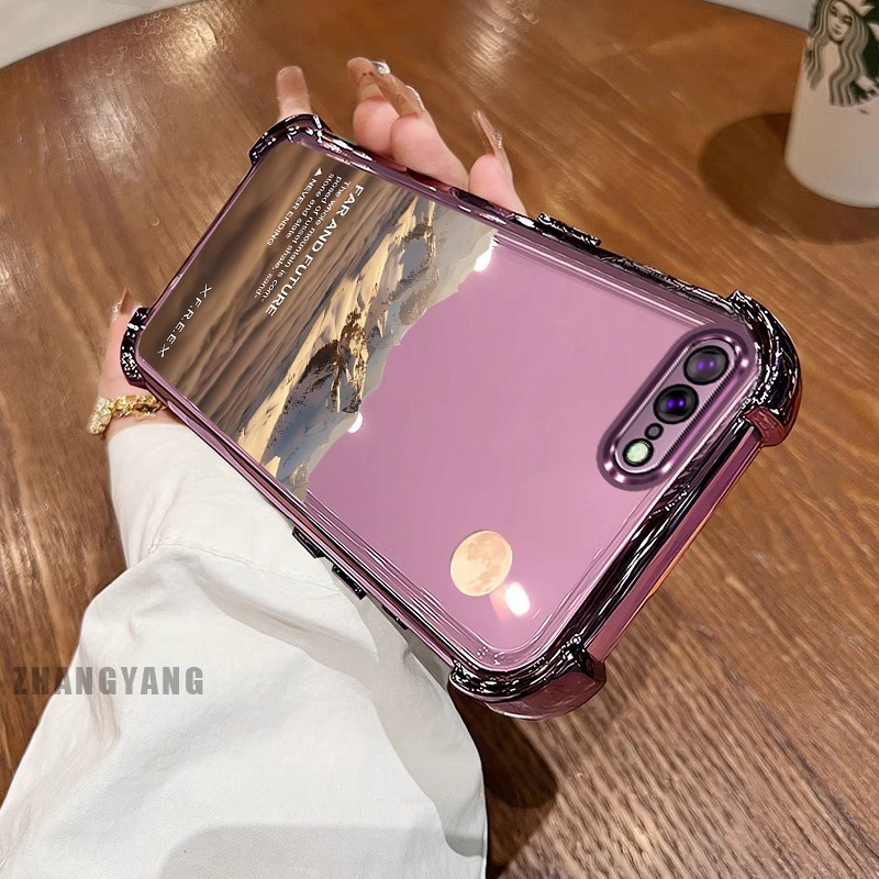 [Màu sắc mới] Ốp lưng cho iPhone 7 Plus iPhone 8 Plus Vỏ điện thoại họa tiết chống rơi mạ điện bốn góc họa tiết phong cảnh thẩm mỹ Vỏ mềm TPU silicon