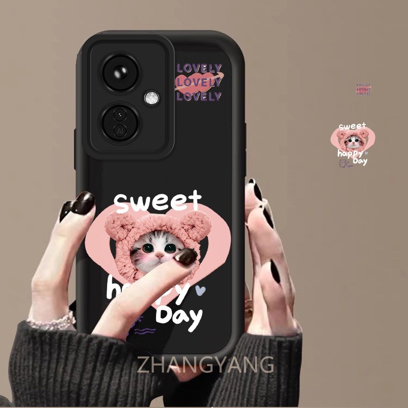 Ốp Lưng Cho OPPO Reno 11F 5G Mèo Hoạt Hình Dễ Thương Đơn Giản Và Đẹp Vỏ Điện Thoại Silicon TPU Mềm Vỏ camera Chống Rơi