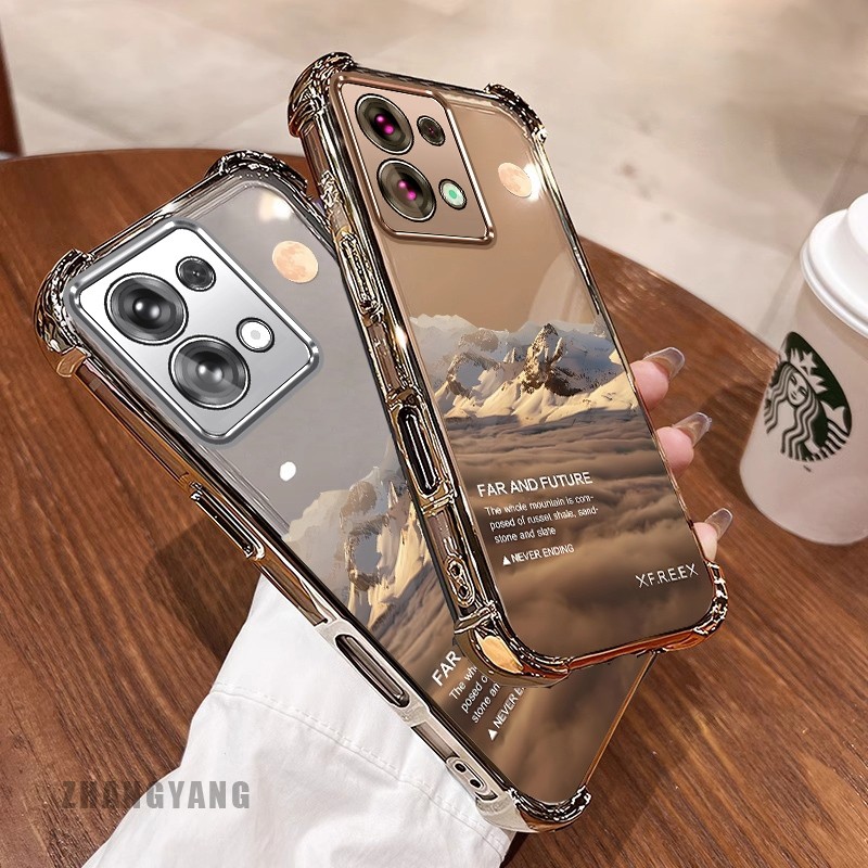 [Màu Mới] Ốp Lưng Cho Redmi note 13 note 13 Pro Vỏ Điện Thoại Họa Tiết Chống Rơi Mạ Điện Bốn Góc Họa Tiết Phong Cảnh Thẩm Mỹ Vỏ Mềm TPU Silicon