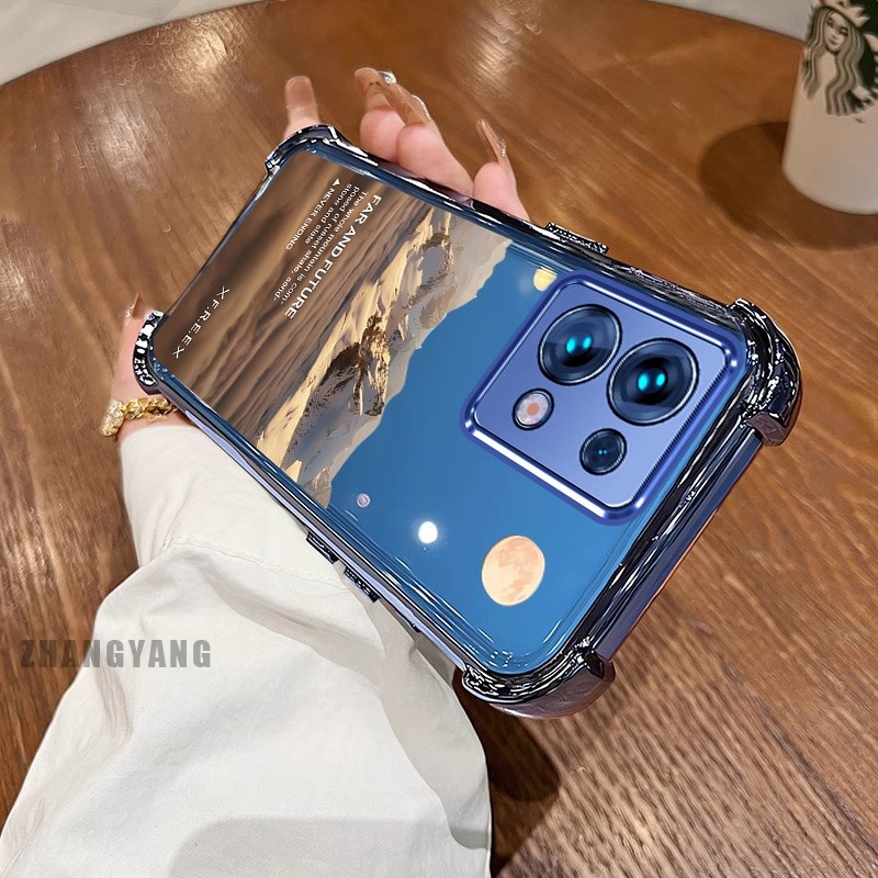 [Màu Mới] Ốp Lưng Cho Redmi note 13 note 13 Pro Vỏ Điện Thoại Họa Tiết Chống Rơi Mạ Điện Bốn Góc Họa Tiết Phong Cảnh Thẩm Mỹ Vỏ Mềm TPU Silicon