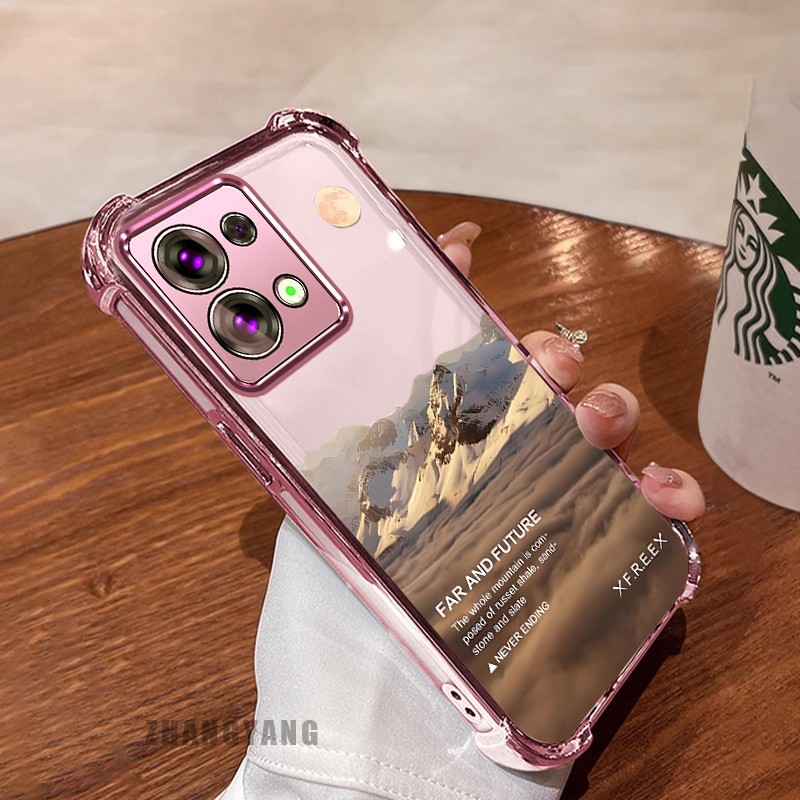 [Màu Mới] Ốp Lưng Cho Redmi note 13 note 13 Pro Vỏ Điện Thoại Họa Tiết Chống Rơi Mạ Điện Bốn Góc Họa Tiết Phong Cảnh Thẩm Mỹ Vỏ Mềm TPU Silicon