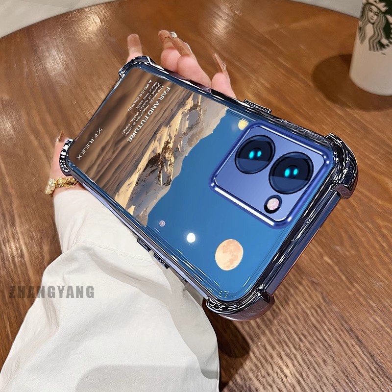 [Màu Mới] Ốp Lưng Cho Realme c33 Vỏ Điện Thoại Họa Tiết Chống Rơi Bốn Góc Họa Tiết Phong Cảnh Thẩm Mỹ Vỏ Mềm TPU Silicon