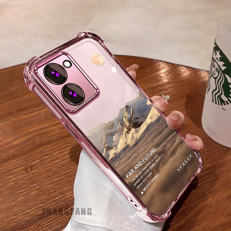 [Màu Mới] Ốp Lưng Cho Realme c33 Vỏ Điện Thoại Họa Tiết Chống Rơi Bốn Góc Họa Tiết Phong Cảnh Thẩm Mỹ Vỏ Mềm TPU Silicon