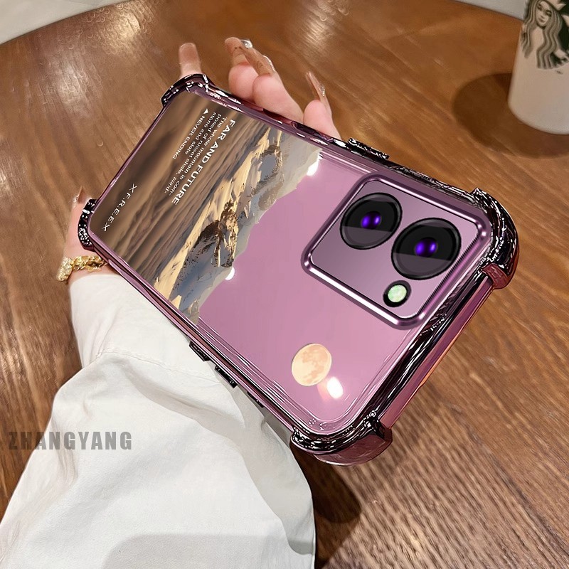 [Màu Mới] Ốp Lưng Cho Realme c33 Vỏ Điện Thoại Họa Tiết Chống Rơi Bốn Góc Họa Tiết Phong Cảnh Thẩm Mỹ Vỏ Mềm TPU Silicon