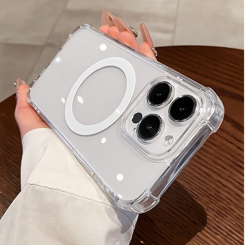Ốp điện thoại OPPO reno 3 reno 3 pro Ốp điện thoại silicon trong suốt với bốn ống kính vỏ mềm chống rơi bao phủ tất cả các góc và chức năng hút từ tính