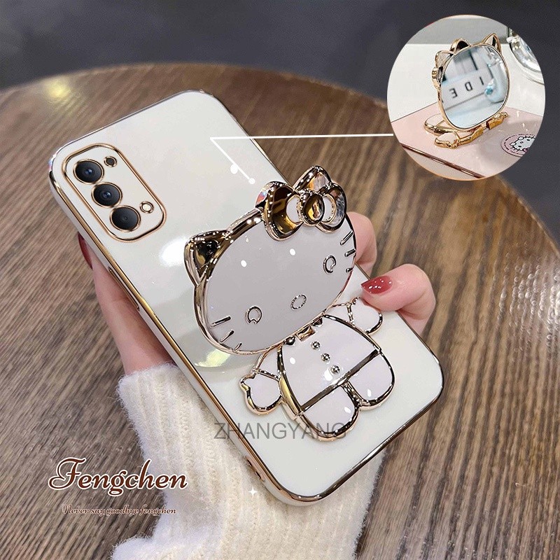 ốp lưng oppo reno 4 4g reno 5 reno 5k reno 4 pro Ốp Điện Thoại TPU Silicon Mềm Chống Rơi Hình Mèo 3D Có Giá Đỡ Cho oppo reno 4 4g reno 5 reno 5k reno 4 pro
