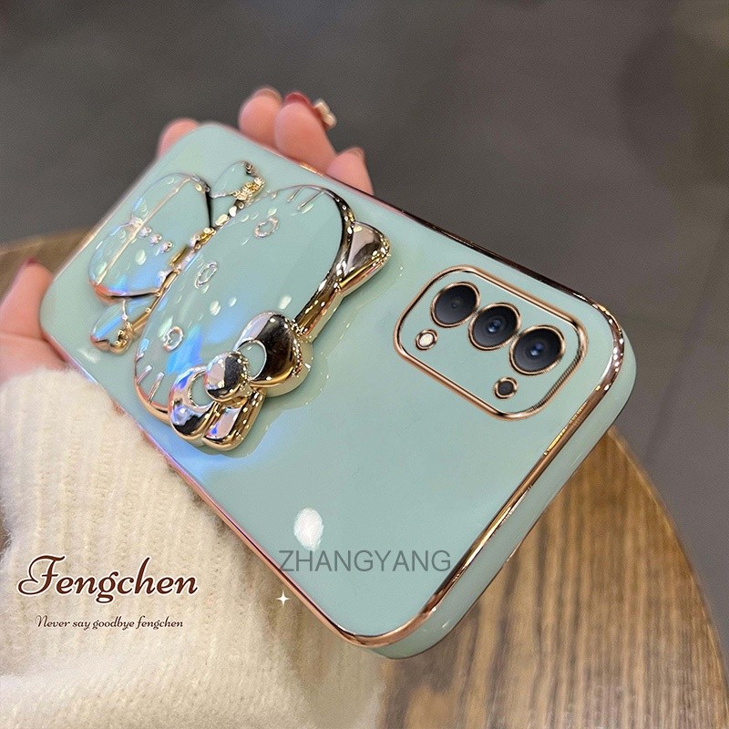 ốp lưng oppo reno 4 4g reno 5 reno 5k reno 4 pro Ốp Điện Thoại TPU Silicon Mềm Chống Rơi Hình Mèo 3D Có Giá Đỡ Cho oppo reno 4 4g reno 5 reno 5k reno 4 pro