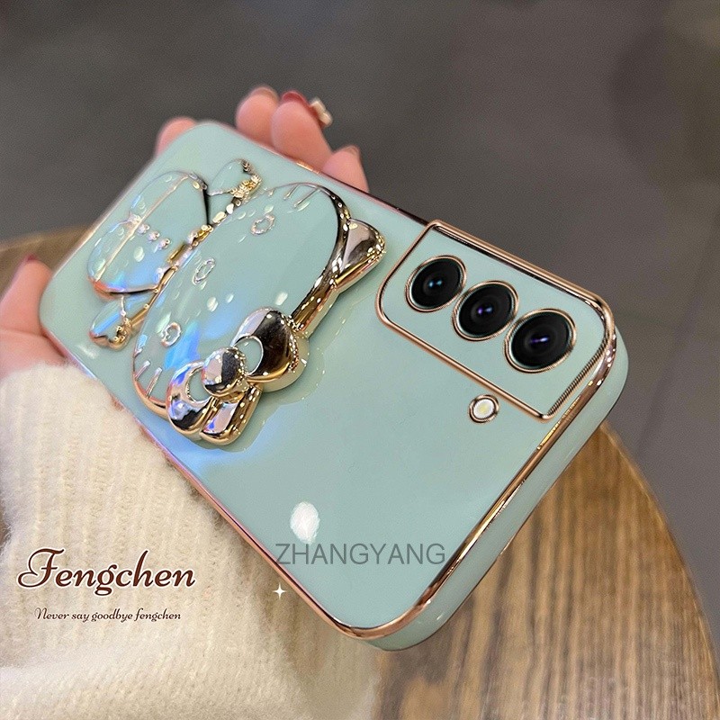 ốp lưng samsung s22 ultra s22 plus s22 Ốp Điện Thoại TPU Silicon Mềm Chống Rơi Hình Mèo 3D Có Giá Đỡ Cho samsung s22 ultra s22 plus s22