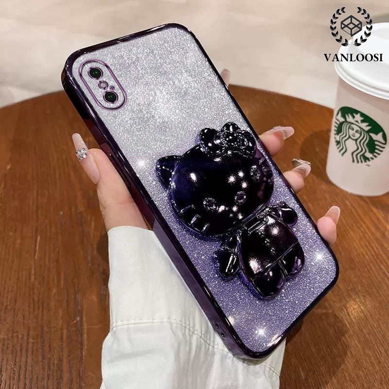ốp lưng iphone x xs xr xs max Ốp Điện Thoại Mềm Mạ Điện Chống Rơi Họa Tiết Mèo Dễ Thương Cho iphone x xs xr xs max
