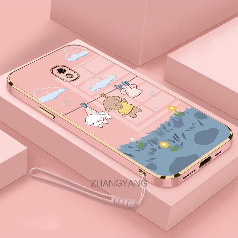 ốp lưng samsung j7 2017 j5 2017 j3 2017 j5 pro 2017 j7 pro 2017 Ốp Điện Thoại Mềm Mạ Điện Chống Rơi Họa Tiết Dễ Thương Kèm Dây Đeo Dành Cho samsung j7 2017 j5 2017 j3 2017 j5 pro 2017 j7 pro 2017