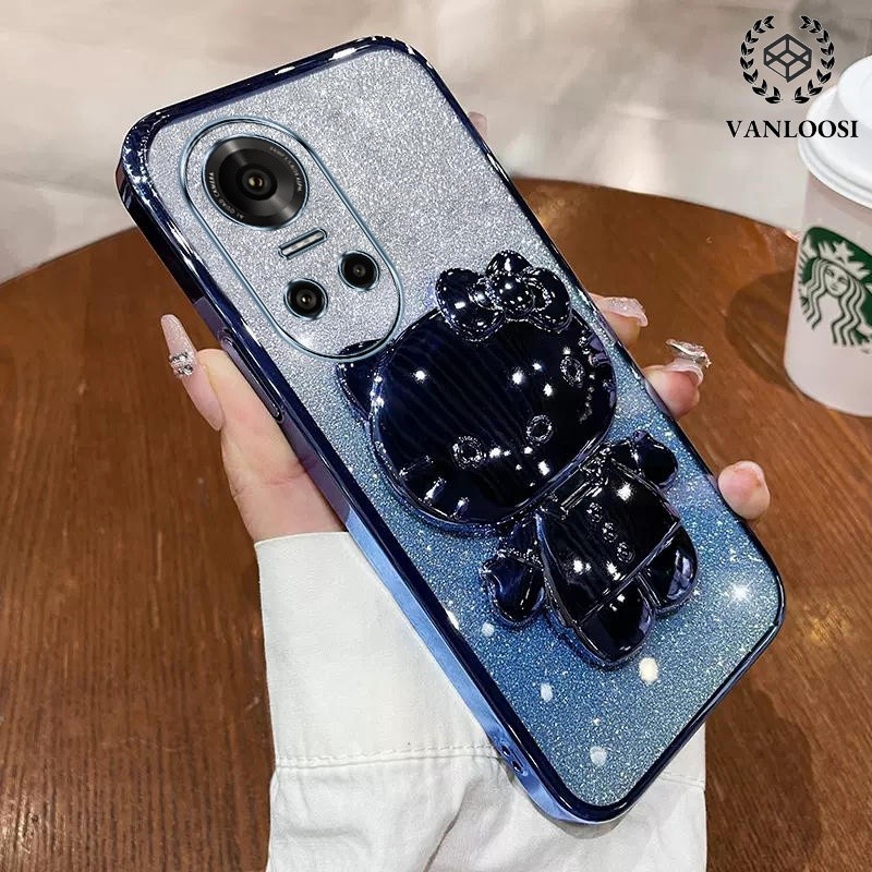 ốp lưng oppo reno 10 reno 10 pro Ốp Điện Thoại Mềm Mạ Điện Chống Rơi Họa Tiết Mèo Dễ Thương Cho oppo reno 10 reno 10 pro