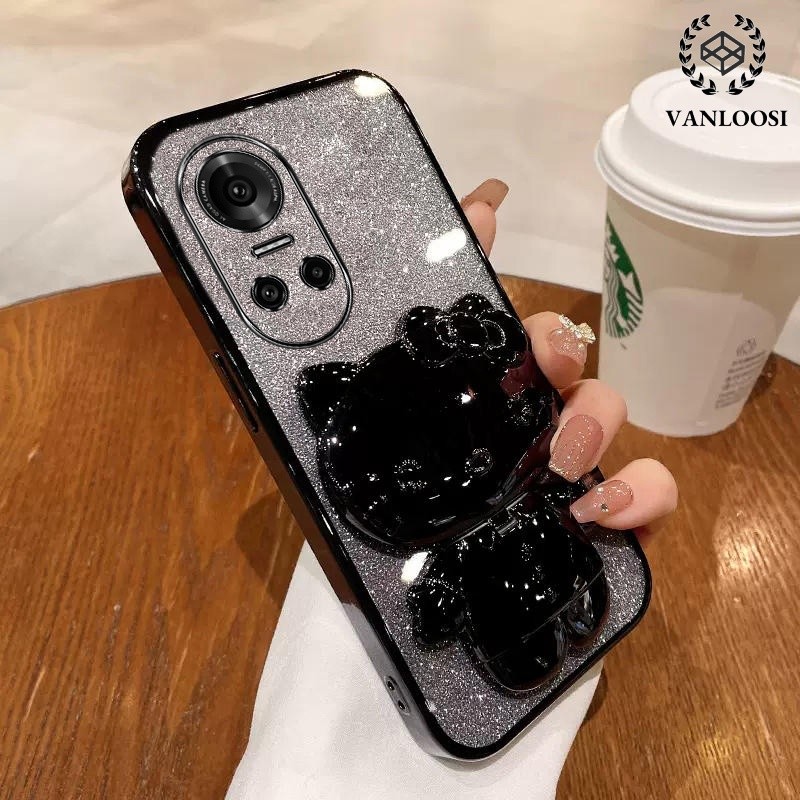 ốp lưng oppo reno 10 reno 10 pro Ốp Điện Thoại Mềm Mạ Điện Chống Rơi Họa Tiết Mèo Dễ Thương Cho oppo reno 10 reno 10 pro