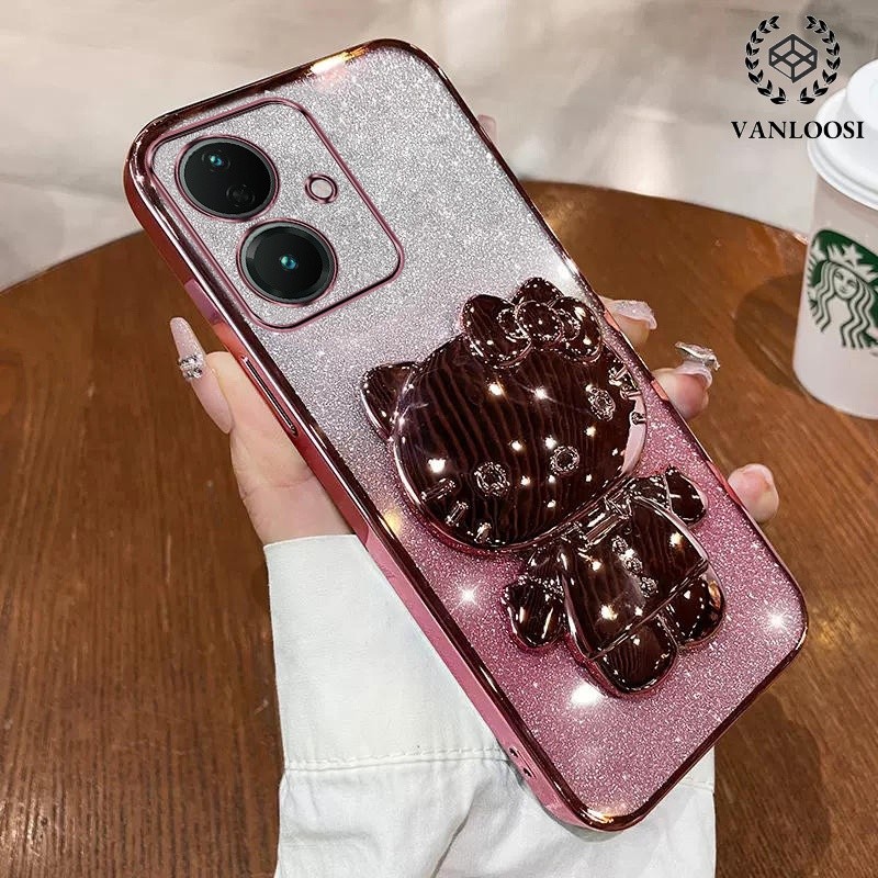 ốp lưng oppo a79 5g Ốp Điện Thoại Mềm Mạ Điện Chống Rơi Họa Tiết Mèo Dễ Thương Cho oppo a79 5g