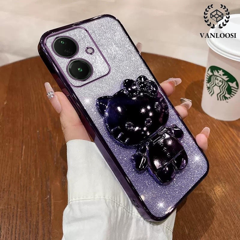 ốp lưng oppo a79 5g Ốp Điện Thoại Mềm Mạ Điện Chống Rơi Họa Tiết Mèo Dễ Thương Cho oppo a79 5g