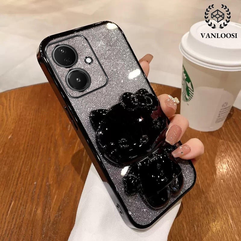 ốp lưng oppo a79 5g Ốp Điện Thoại Mềm Mạ Điện Chống Rơi Họa Tiết Mèo Dễ Thương Cho oppo a79 5g
