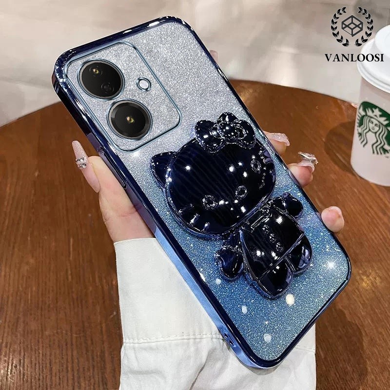 ốp lưng oppo a79 5g Ốp Điện Thoại Mềm Mạ Điện Chống Rơi Họa Tiết Mèo Dễ Thương Cho oppo a79 5g