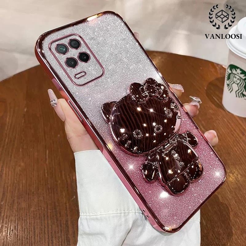 ốp lưng realme 8 realme 8 pro Ốp Điện Thoại Mềm Mạ Điện Chống Rơi Họa Tiết Mèo Dễ Thương Cho realme 8 realme 8 pro