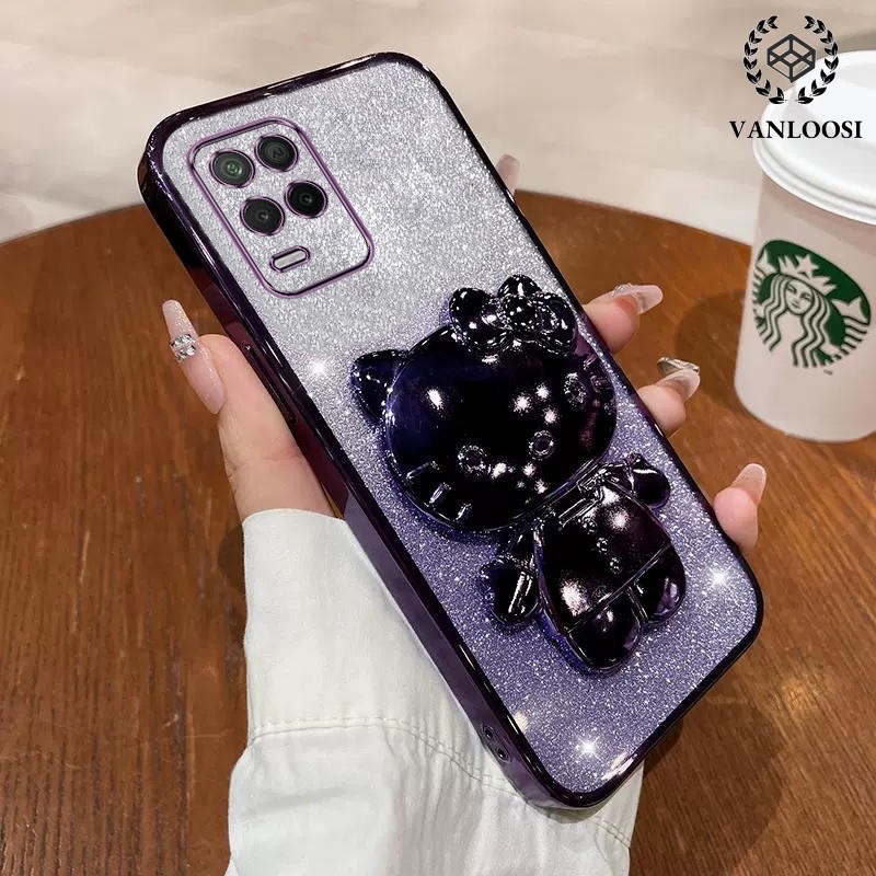 ốp lưng realme 8 realme 8 pro Ốp Điện Thoại Mềm Mạ Điện Chống Rơi Họa Tiết Mèo Dễ Thương Cho realme 8 realme 8 pro