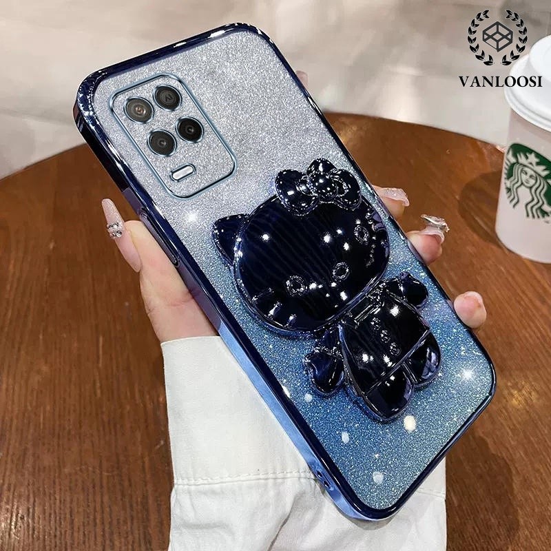 ốp lưng realme 8 realme 8 pro Ốp Điện Thoại Mềm Mạ Điện Chống Rơi Họa Tiết Mèo Dễ Thương Cho realme 8 realme 8 pro