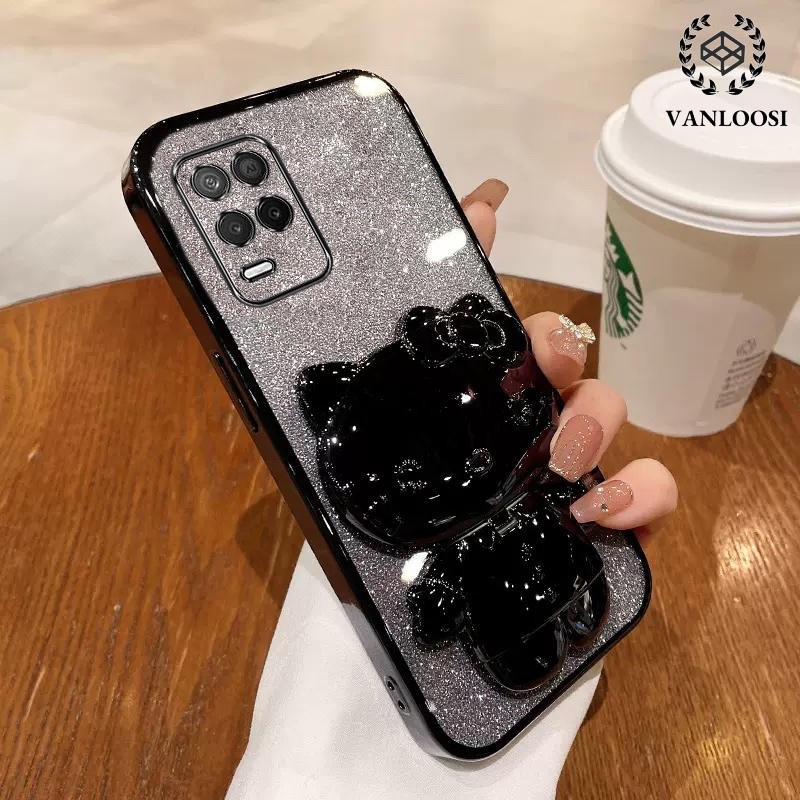 ốp lưng realme 8 realme 8 pro Ốp Điện Thoại Mềm Mạ Điện Chống Rơi Họa Tiết Mèo Dễ Thương Cho realme 8 realme 8 pro