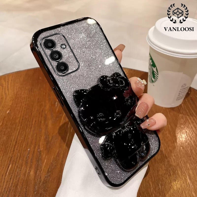 ốp lưng samsung a14 a15 a24 Ốp Điện Thoại Mềm Mạ Điện Chống Rơi Họa Tiết Mèo Dễ Thương Cho samsung a14 a15 a24