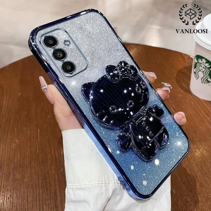 ốp lưng samsung a14 a15 a24 Ốp Điện Thoại Mềm Mạ Điện Chống Rơi Họa Tiết Mèo Dễ Thương Cho samsung a14 a15 a24